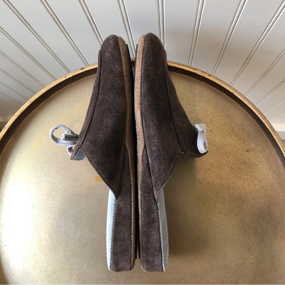 PATRICIA GREEN SUEDE MULE SLIPPERS | PADDED FOOTBED | BOW ACCENT | SIZE: 6 | EUC - Picture 5 of 9